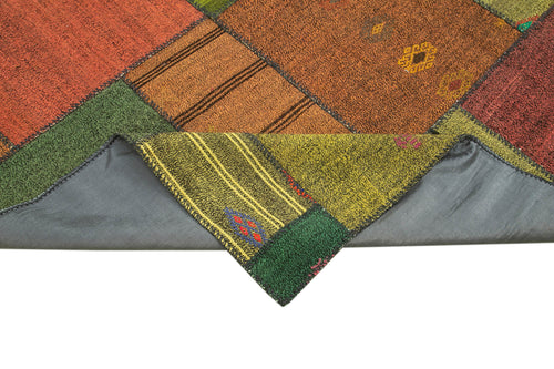 Kirk Yama Grey Patchwork Cotton Wool Handmade Area Rug 8'2'' x 11'5''