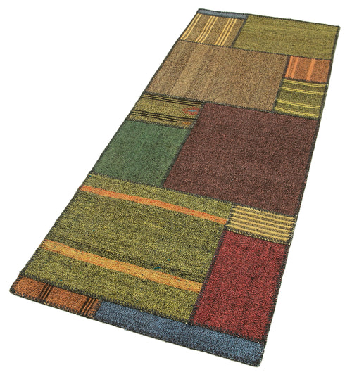 Kirk Yama Patchwork Cotton Wool Handmade Area Rug 2'9'' x 7'3''