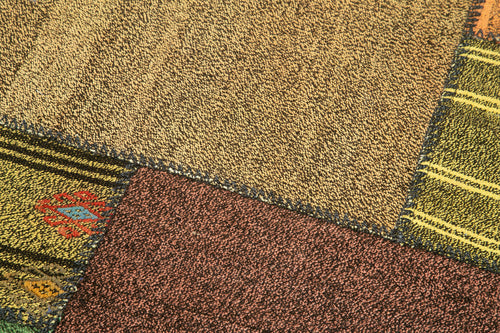 Kirk Yama Patchwork Cotton Wool Handmade Area Rug 2'9'' x 7'3''