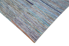 Kirk Yama Grey Patchwork Cotton Wool Handmade Area Rug 6'6'' x 9'10''