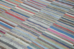 Kirk Yama Grey Patchwork Cotton Wool Handmade Area Rug 7'7'' x 10'6''