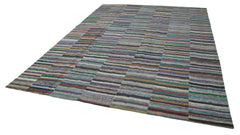 Kirk Yama Grey Patchwork Cotton Wool Handmade Area Rug 11'4'' x 15'3''