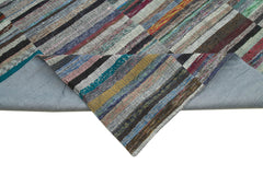 Kirk Yama Grey Patchwork Cotton Wool Handmade Area Rug 11'4'' x 15'3''