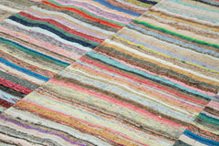 Kirk Yama Grey Patchwork Cotton Wool Handmade Area Rug 9'0'' x 12'11''