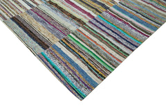 Kirk Yama Grey Patchwork Cotton Wool Handmade Area Rug 8'7'' x 12'2''