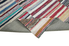 Kirk Yama Grey Patchwork Cotton Wool Handmade Area Rug 8'7'' x 12'2''