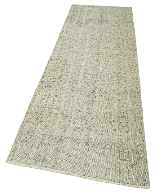 Handmade Area Rug – Overdyed Wool Carpet | Vintage Cotton Blend 2'11''x9'6''