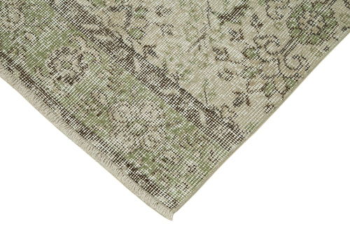 Handmade Area Rug – Overdyed Beige Vintage Cotton Wool Carpet 2'8''x9'6''