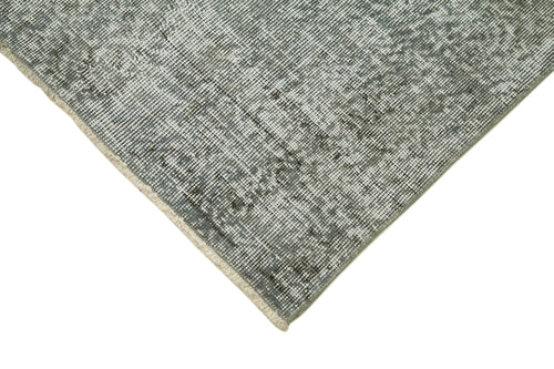 Overdyed Vintage Grey Vintage Cotton Wool Handmade Area Rug 2'11'' x 10'0''