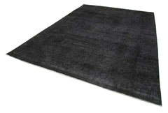 Persian Black Classic Cotton Wool Handmade Area Rug 8'11'' x 12'8''