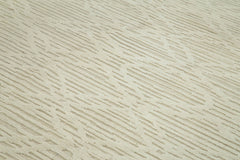 Purpleocco Beige Geometric Wool Cotton Handmade Rug 9'0'' x 12'0''