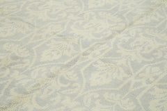 Purpleocco Beige Geometric Wool Cotton Handmade Rug 9'0'' x 11'10''