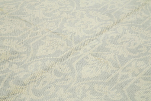 Purpleocco Beige Geometric Wool Cotton Handmade Rug 9'0'' x 11'10''