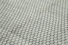 Purpleocco Beige Geometric Wool Cotton Handmade Rug 10'1'' x 14'0''