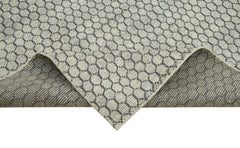 Purpleocco Beige Geometric Wool Cotton Handmade Rug 10'1'' x 14'0''