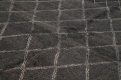 Purpleocco Brown Geometric Wool Cotton Handmade Rug 10'3'' x 14'0''