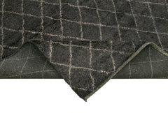 Purpleocco Brown Geometric Wool Cotton Handmade Rug 10'3'' x 14'0''