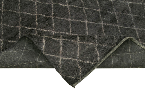 Purpleocco Brown Geometric Wool Cotton Handmade Rug 10'3'' x 14'0''