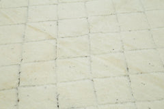 Purpleocco Beige Geometric Wool Cotton Handmade Rug 7'9'' x 9'8''