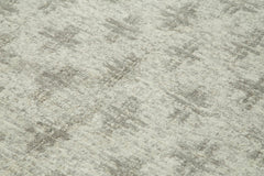 Purpleocco Beige Geometric Wool Cotton Handmade Rug 6'0'' x 9'0''