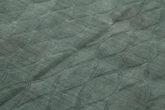 Purpleocco Blue Geometric Wool Cotton Handmade Rug 8'0'' x 10'0''