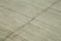 Purpleocco Beige Geometric Wool Cotton Handmade Rug 9'0'' x 12'0''