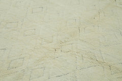 Purpleocco Beige Geometric Wool Cotton Handmade Rug 8'9'' x 11'3''