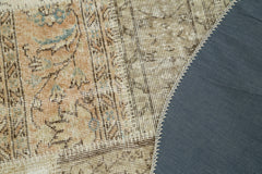 Kirk Yama Beige Patchwork Cotton Wool Handmade Area Rug 4'11'' x 4'11''