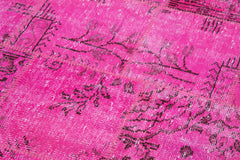 Kirk Yama Pink Patchwork Cotton Wool Handmade Area Rug 6'7'' x 6'7''