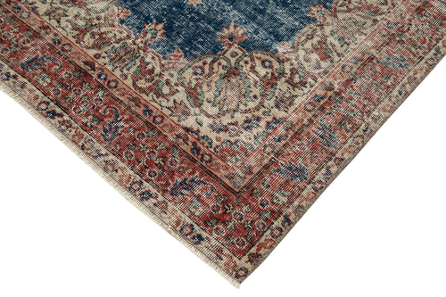 Overdyed Vintage Red Vintage Cotton Wool Handmade Area Rug 3'8'' x 6'10''