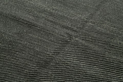 Purpleocco Grey Geometric Wool Cotton Handmade Rug 5'7'' x 8'1''