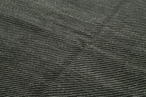 Purpleocco Grey Geometric Wool Cotton Handmade Rug 5'7'' x 8'1''