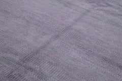 Purpleocco Purple Geometric Wool Cotton Handmade Rug 8'0'' x 10'5''