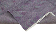 Purpleocco Purple Geometric Wool Cotton Handmade Rug 8'0'' x 10'5''