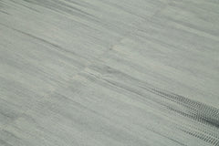 Degrade Kilim Grey Striped Cotton Wool Handmade Area Rug 9'10'' x 12'8''