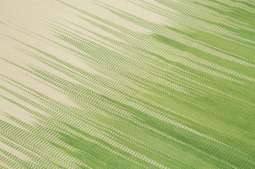 Degrade Kilim Beige Striped Cotton Wool Handmade Area Rug 5'9'' x 8'5''