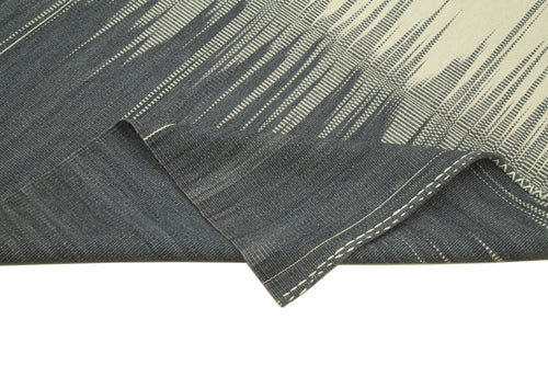 Degrade Kilim Beige Striped Cotton Wool Handmade Area Rug 5'9'' x 8'0''