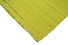 Degrade Kilim Grey Striped Cotton Wool Handmade Area Rug 5'10'' x 8'8''