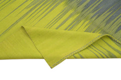 Degrade Kilim Grey Striped Cotton Wool Handmade Area Rug 5'10'' x 8'8''