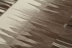 Degrade Kilim Brown Striped Cotton Wool Handmade Area Rug 6'8'' x 11'1''
