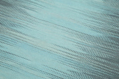 Degrade Kilim Grey Striped Cotton Wool Handmade Area Rug 3'5'' x 13'6''