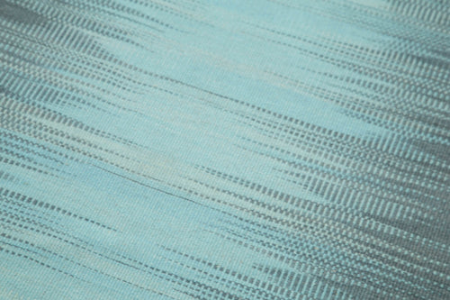 Degrade Kilim Grey Striped Cotton Wool Handmade Area Rug 3'5'' x 13'6''