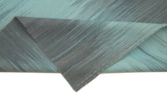 Degrade Kilim Grey Striped Cotton Wool Handmade Area Rug 3'5'' x 13'6''