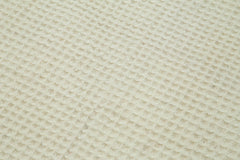 Handmade Area Rug - Beige Geometric Cotton Wool Rug, Durable Floor Covering 3'7''x6'3''