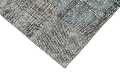 Kirk Yama Grey Patchwork Cotton Wool Handmade Area Rug 2'9'' x 8'2''