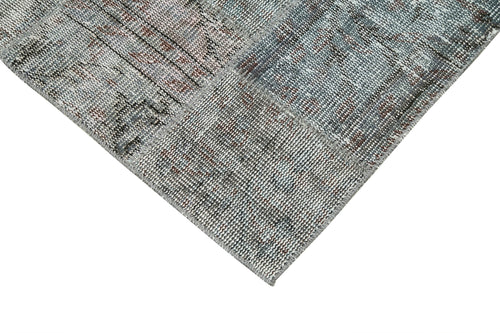 Kirk Yama Grey Patchwork Cotton Wool Handmade Area Rug 2'9'' x 8'2''