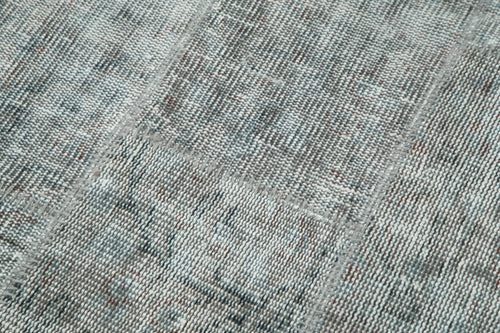 Kirk Yama Grey Patchwork Cotton Wool Handmade Area Rug 2'9'' x 8'2''