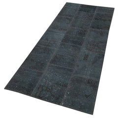 Kirk Yama Anthracite Patchwork Cotton Wool Handmade Area Rug 2'10'' x 7'1''