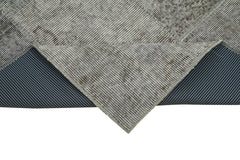 Handmade Area Rug - Grey Patchwork Cotton Wool Durable Soft Turkish Vintage Carpet 2'9''x7'5''