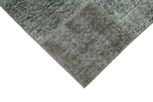 Kirk Yama Grey Patchwork Cotton Wool Handmade Area Rug 2'10'' x 7'5''